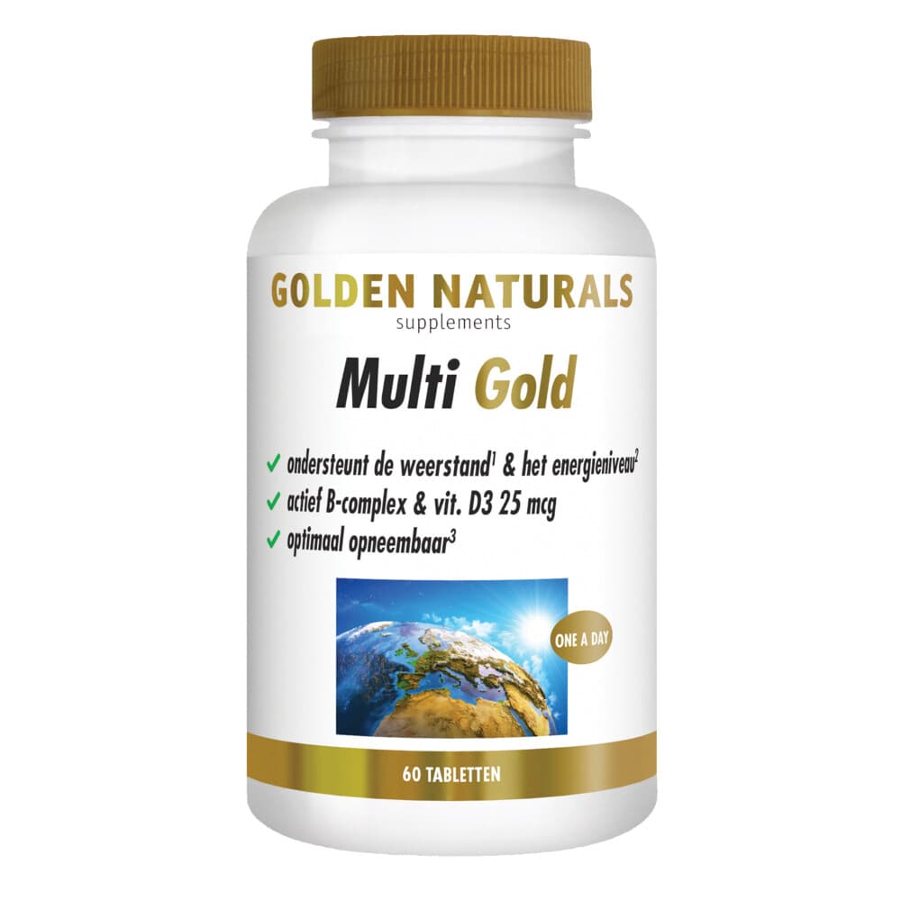 Gratis Verzending: 2x Golden Naturals Multi Gold 60 tabletten