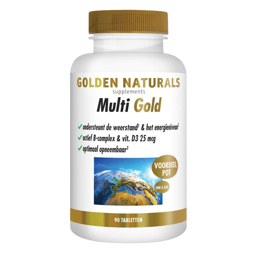 Gratis Verzending: 2x Golden Naturals Multi Gold 90 tabletten
