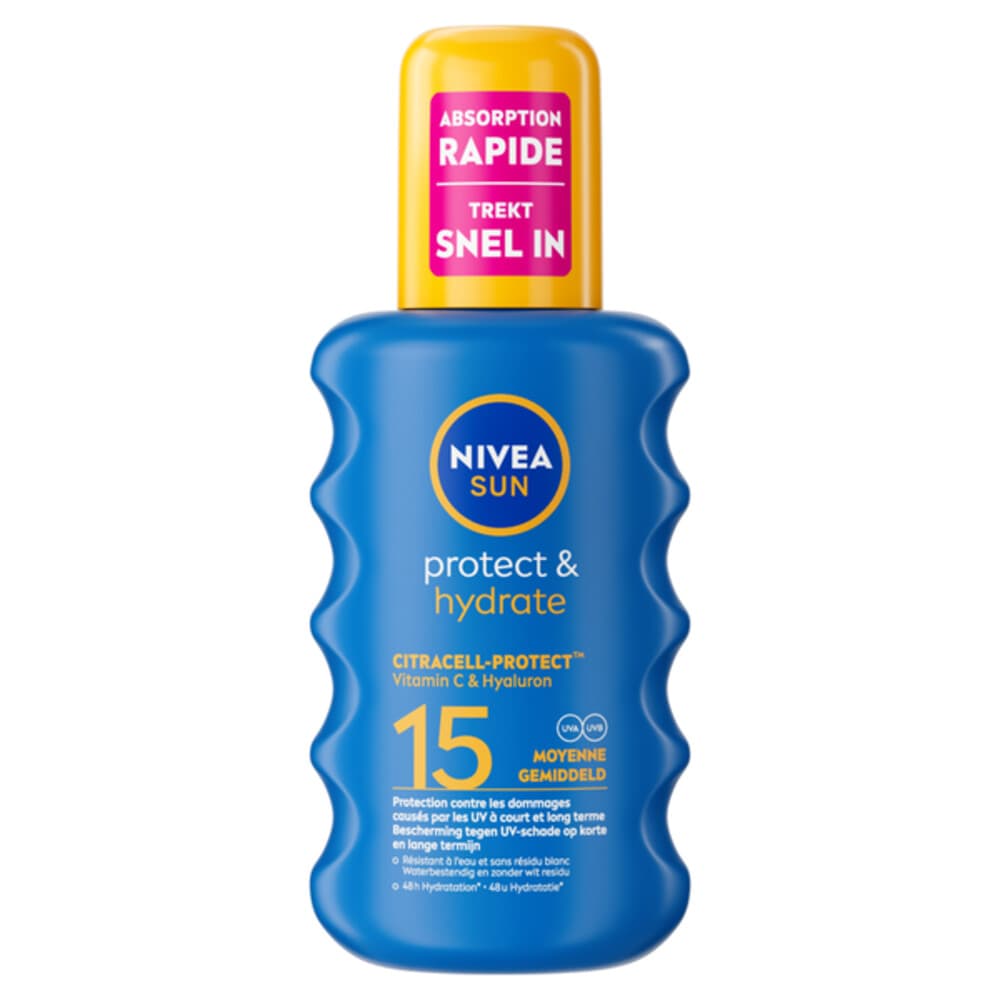 3x NIVEA Sun Protect&Hydrate Zonnespray SPF 15 200 ml