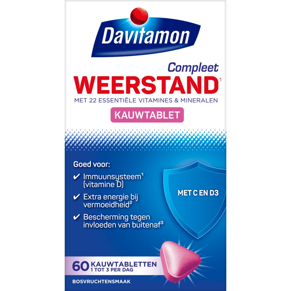 Gratis Verzending: Davitamon Compleet Weerstand Bosvruchten 60 kauwtabletten