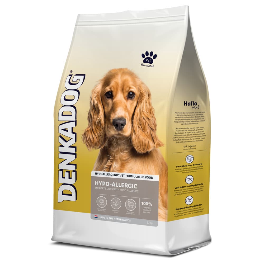 4x Denkadog Hondenvoer Hypo Allergic 2,5 kg