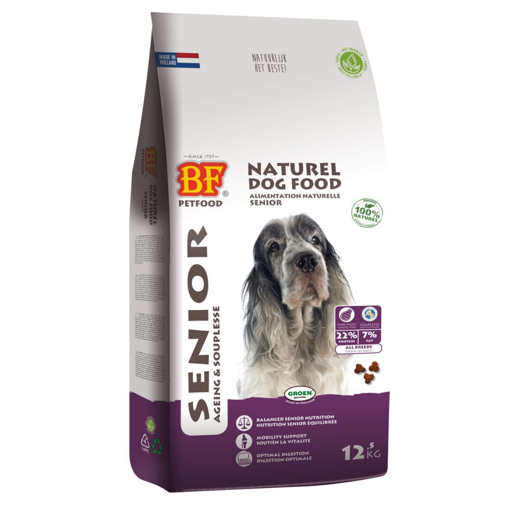 BF Petfood Senior Hondenvoer Naturel 12,5 kg