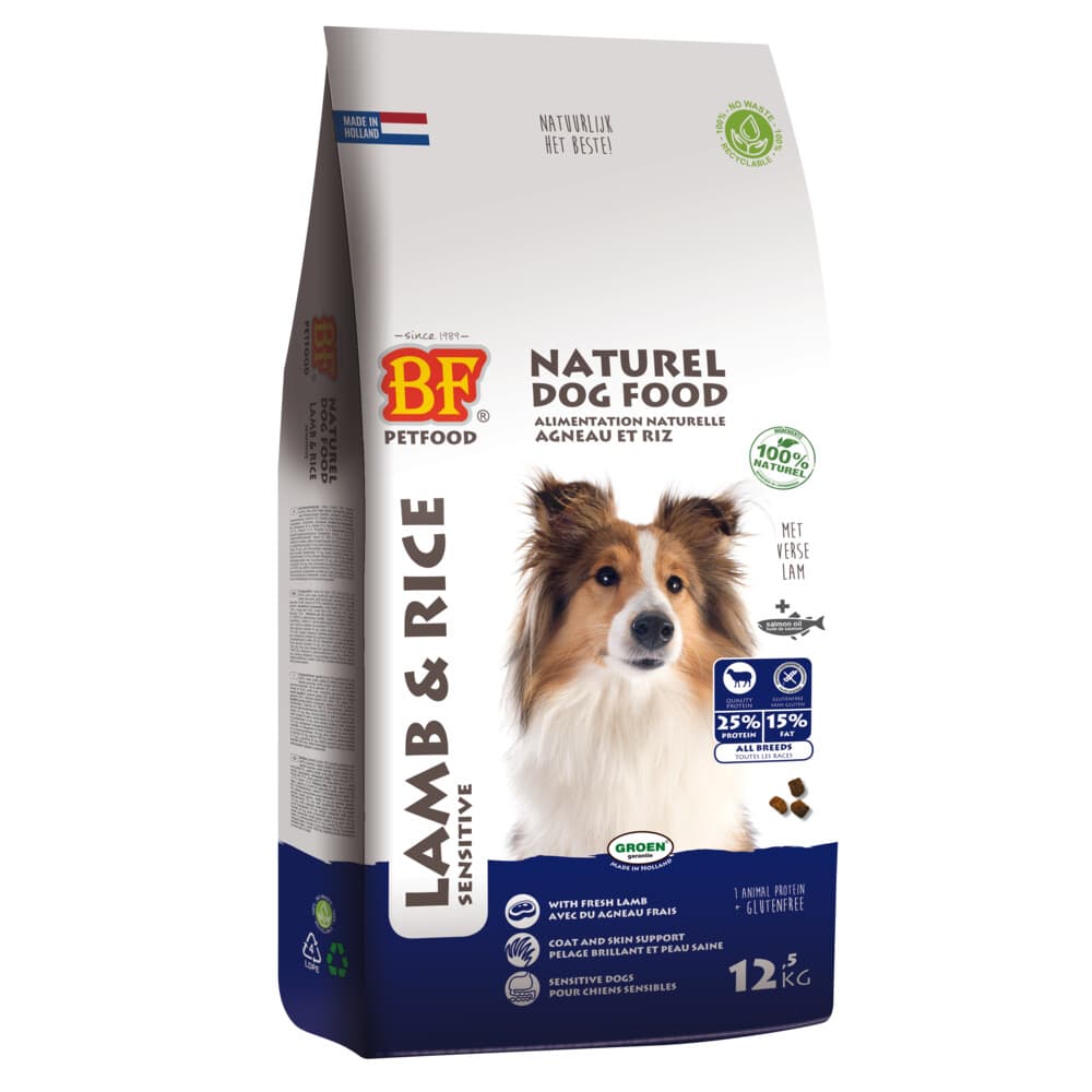 BF Petfood Lam en Rijst Hondenvoer Hondenvoer 12,5 kg
