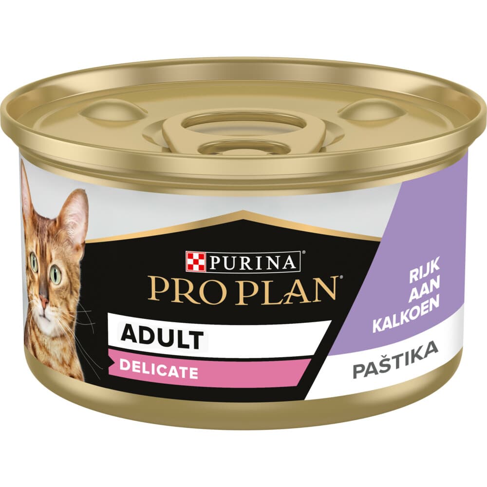 24x Pro Plan Kattenvoer Nat Mousse Delicate Kalkoen 85 gr