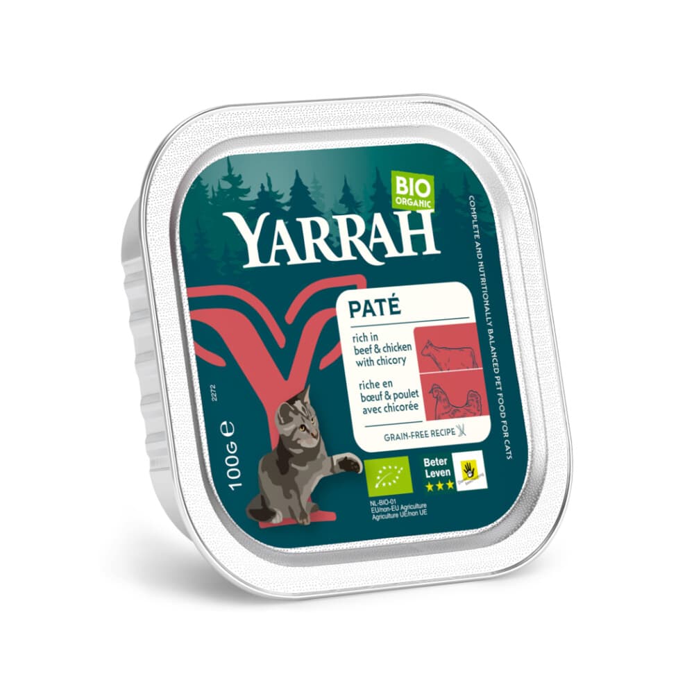 Yarrah Bio Kattenvoer Paté Rund&Kip 100 gr