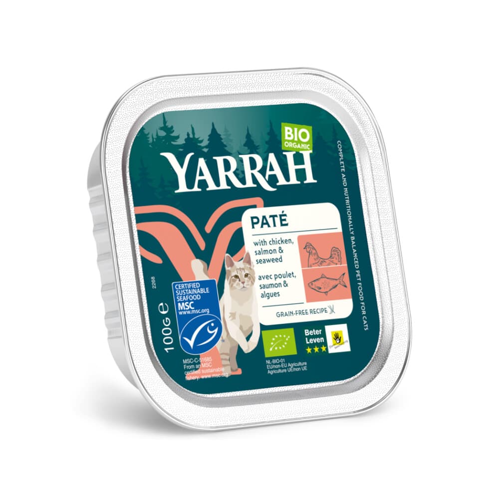 Yarrah Bio Kattenvoer Paté Zalm 100 gr