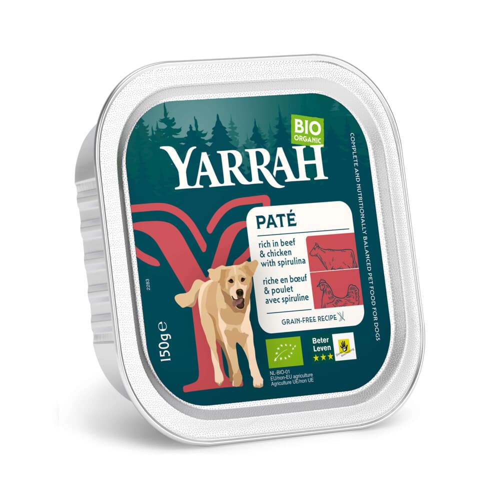 Yarrah Bio Hondenvoer Paté Rund&Kip 150 gr