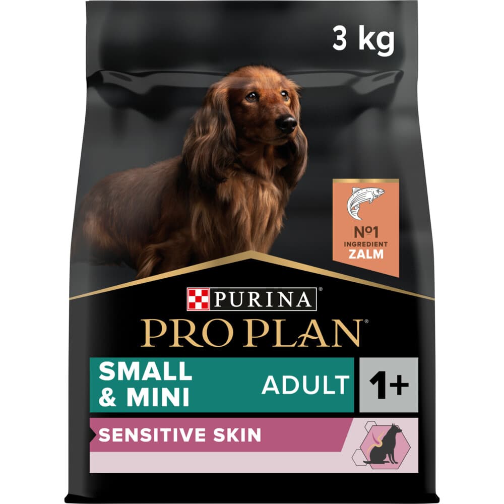 4x Pro Plan Hondenvoer Droog Adult Small&Mini Sensitive Skin Zalm 3 kg