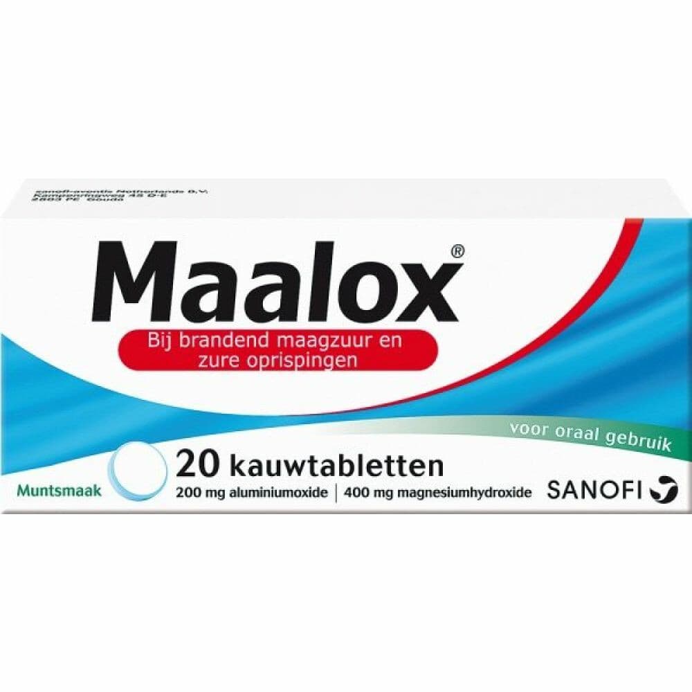 Maalox Bij Brandend Maagzuur 20 kauwtabletten