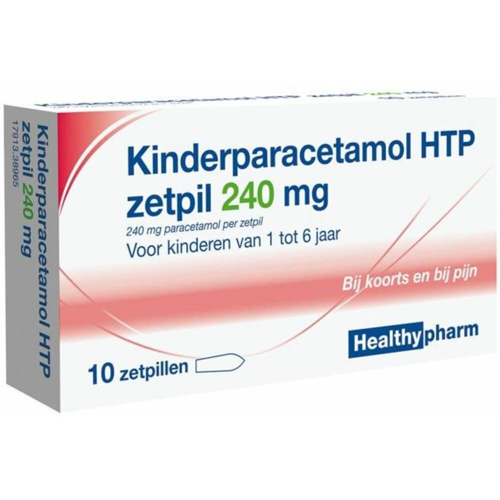 Healthypharm Paracetamol Kinderen 240 mg 10 stuks