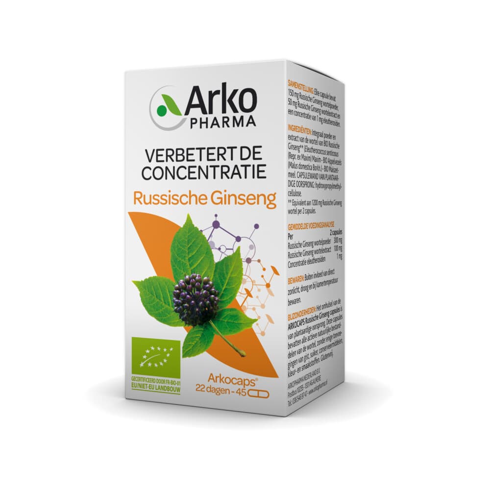 Gratis Verzending: Arkopharma Russische Ginseng 45 capsules