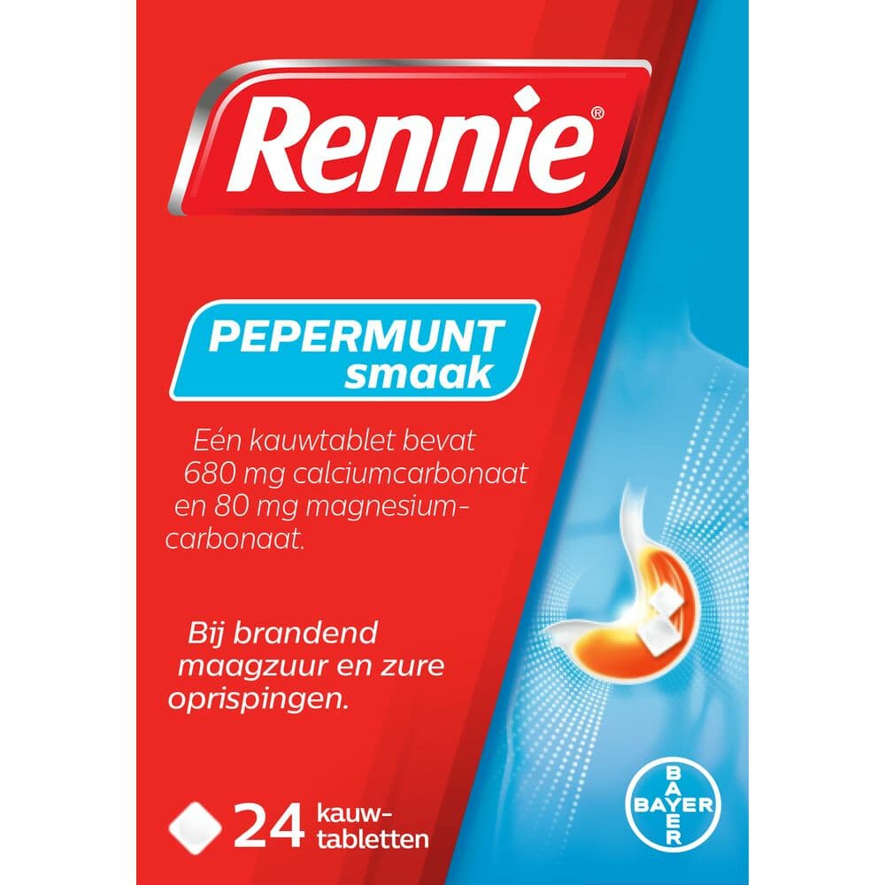 Rennie Pepermunt 24 tabletten