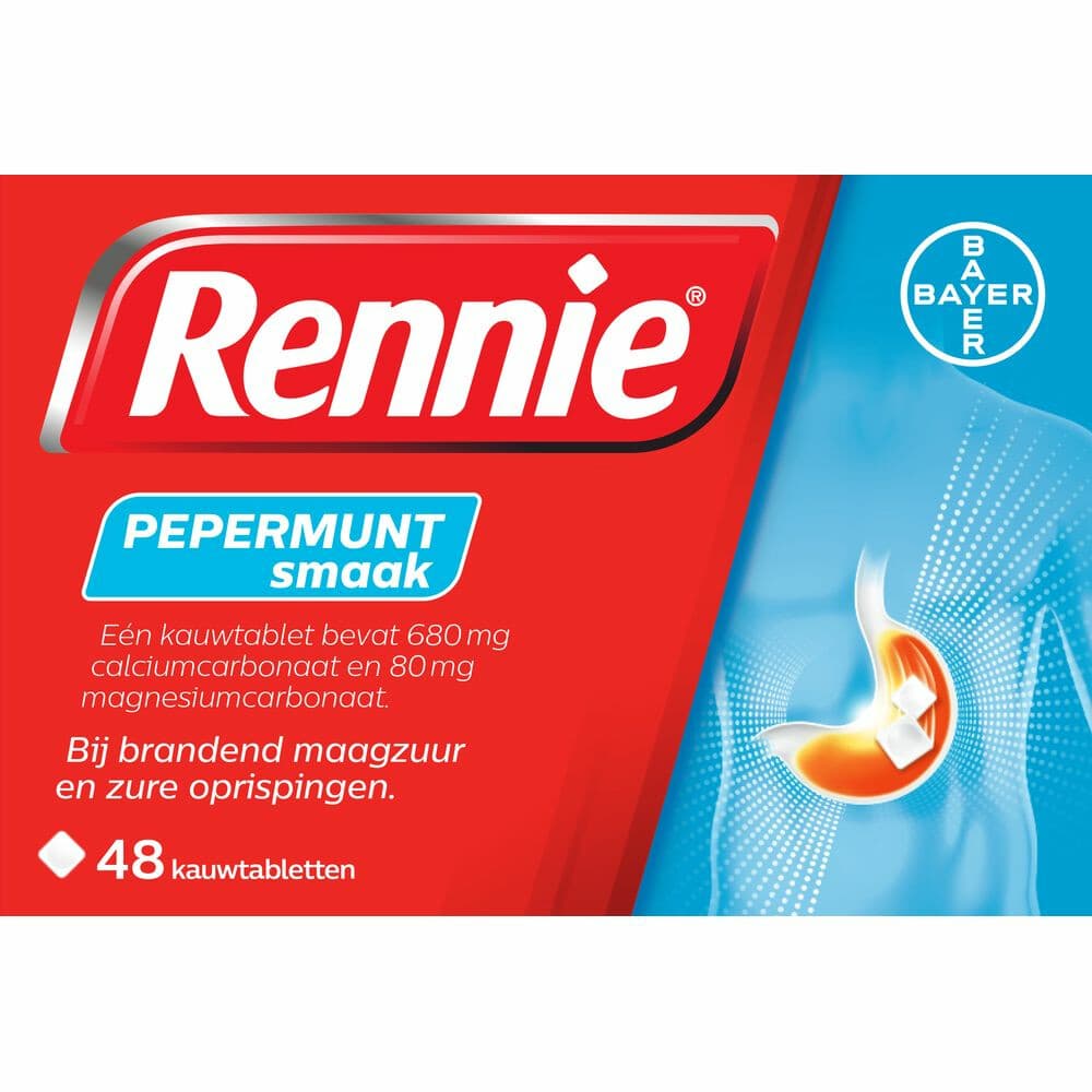 Rennie Pepermunt 48 tabletten