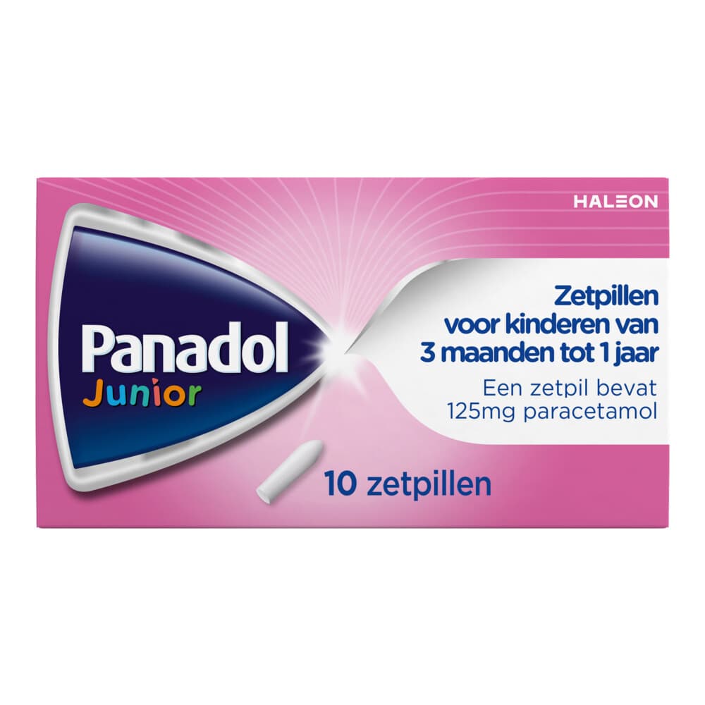 Panadol Junior Zetpillen 125 mg 3 maanden - 1 jaar 10 stuks