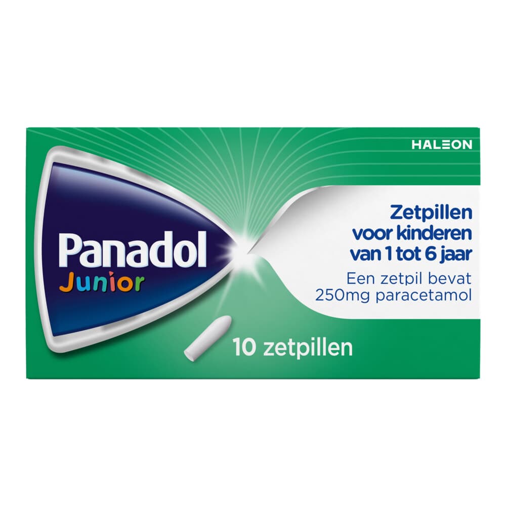 Panadol Junior Zetpillen 250 mg 1 jaar - 6 jaar 10 stuks