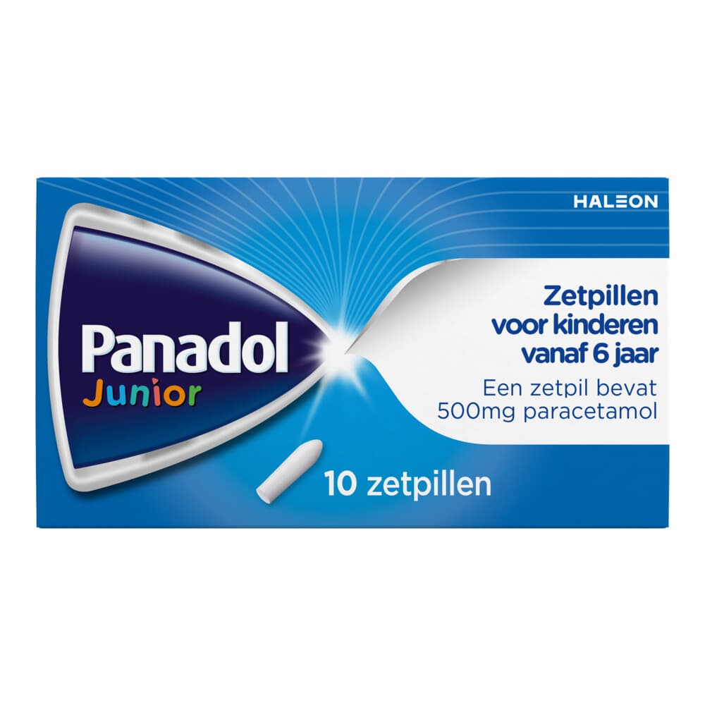Panadol Junior Zetpillen 500 mg 6 jaar - 12 jaar 10 stuks