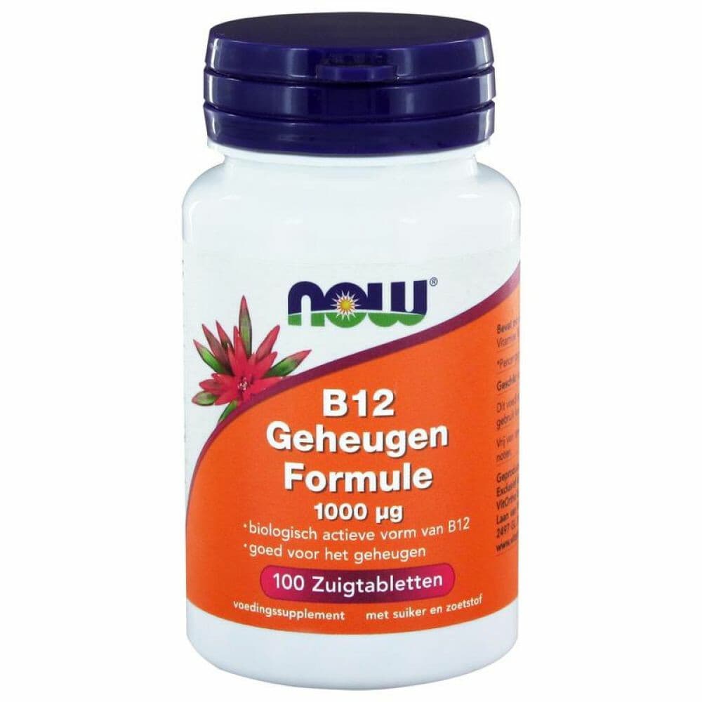 Gratis Verzending: NOW Geheugenformule B12 1000mcg 100 zuigtabletten