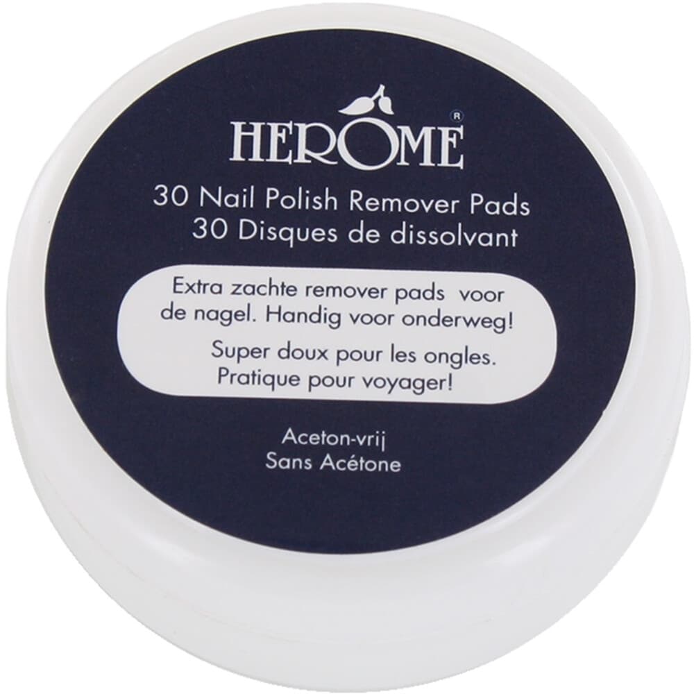 Herome Nagellak Remover Pads Caring zonder Aceton 30 stuks
