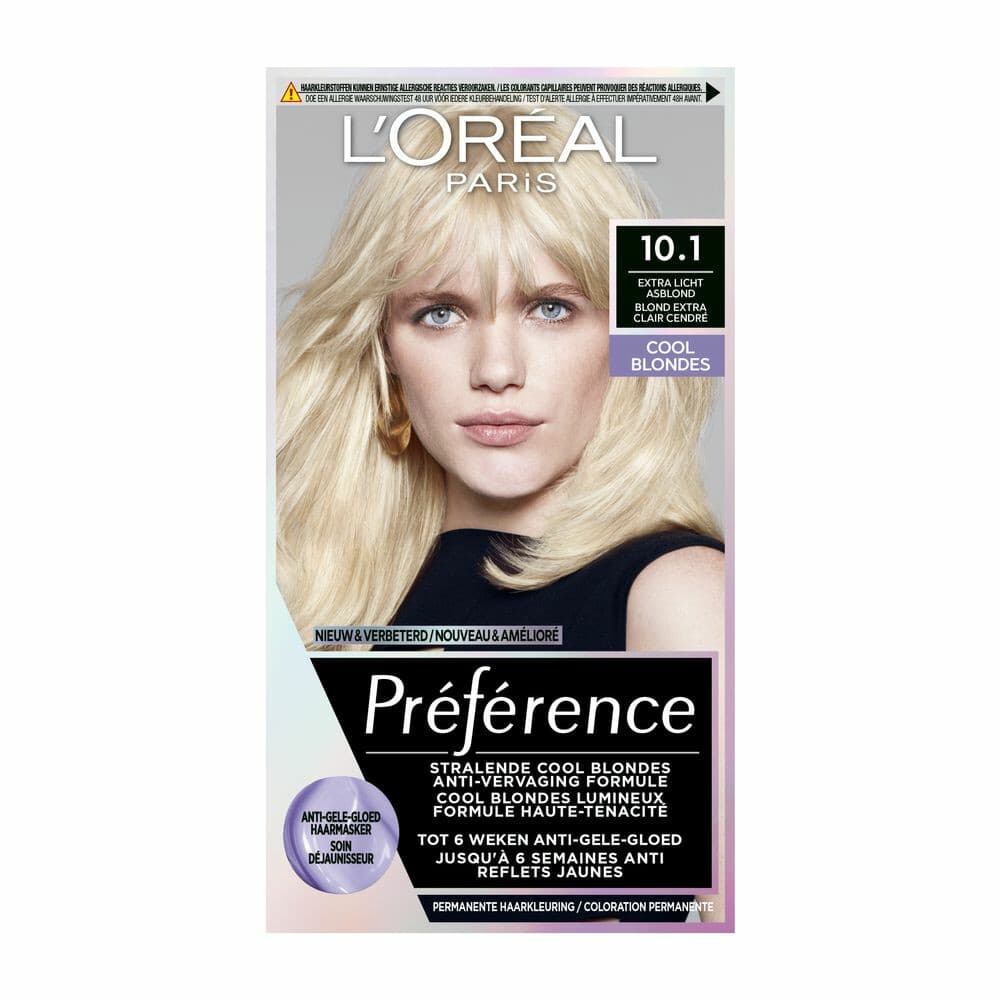 1+1 gratis: L'Oréal Préférence Cool Blondes Permanente Haarkleuring 10.1 Extra Licht Asblond