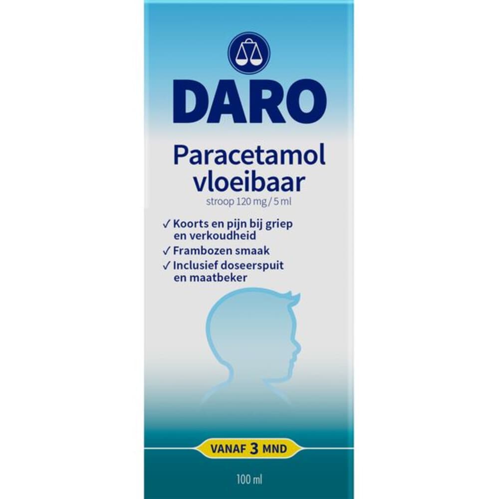 Daro Paracetamol Vloeibaar Kind 100 ml