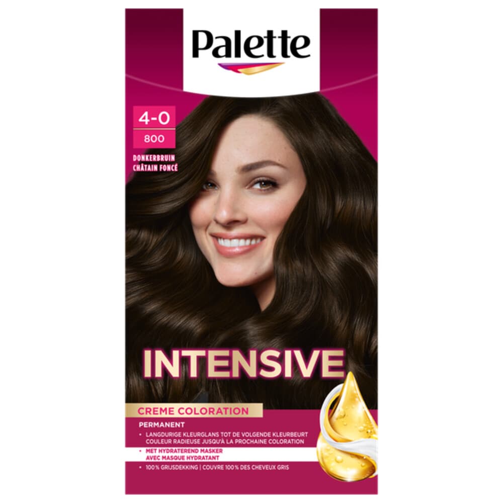 Palette Intensive Oil-Care Color Haarkleuring 800 Donkerbruin