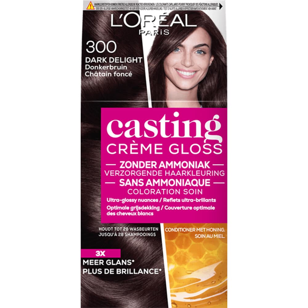 6x L'Oréal Casting Crème Gloss Semi-Permanente Haarkleuring 300 Donkerbruin