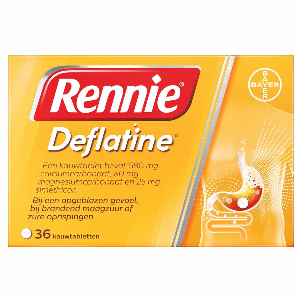 Rennie Deflatine 36 tabletten