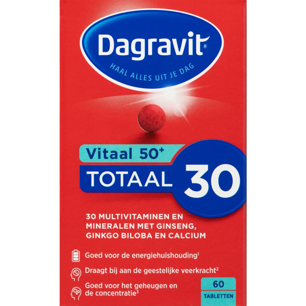 Gratis Verzending: 4x Dagravit Totaal 30 Vitaal 50+ 60 tabletten