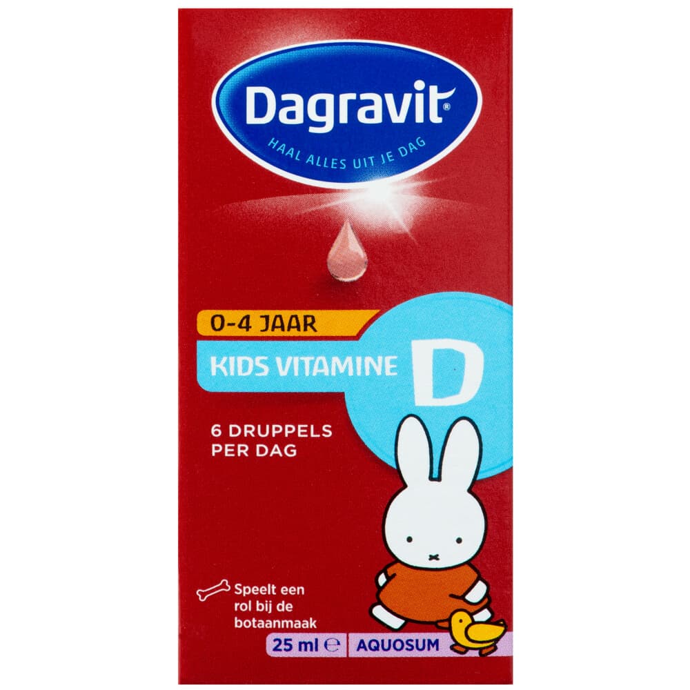 Gratis Verzending: 4x Dagravit Vitamine D Aquosum Druppels Kids 25 ml