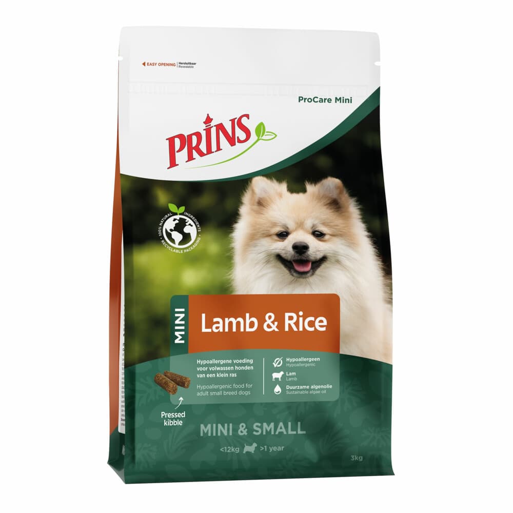 Prins ProCare Hypoallergeen Mini Lam&Rijst Hondenvoer 3 kg