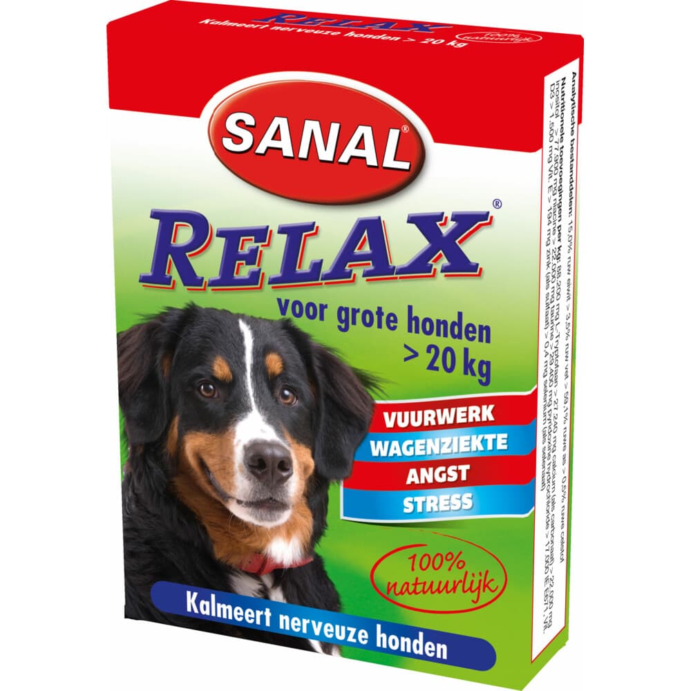 Sanal Relax Kalmeringstablet Hond>20 kg 15 tabletten