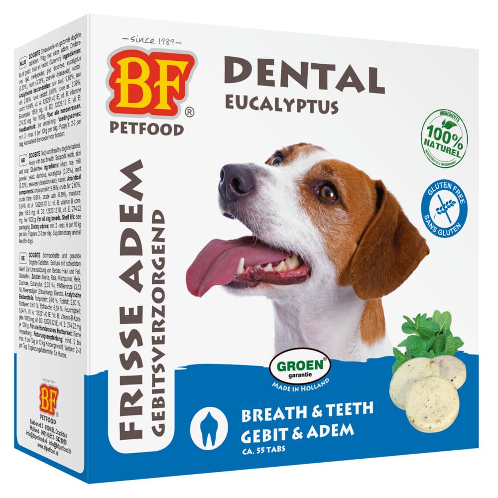 BF Petfood Dogbite Tandverzorgende Tabletten 55 stuks