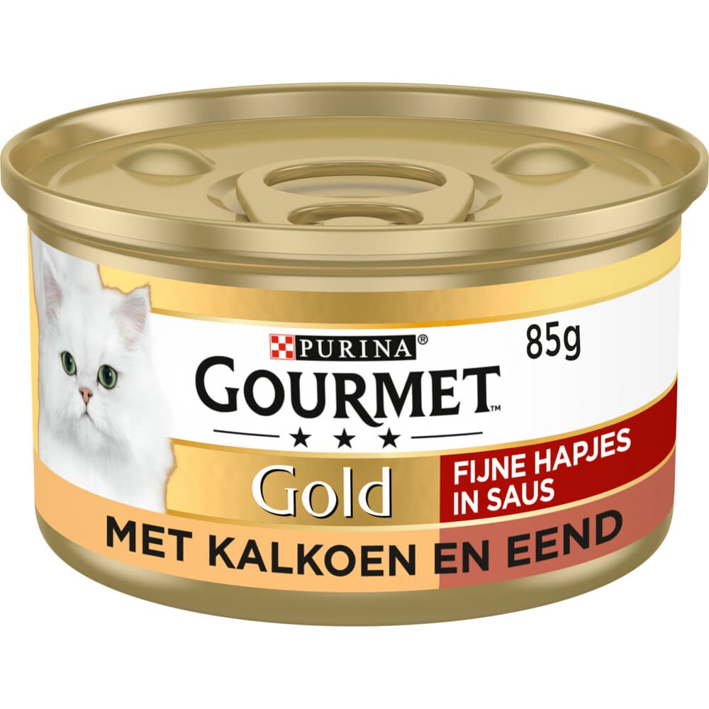 Gourmet Gold Kattenvoer Nat Fijne Hapjes Kalkoen - eend 85 gr