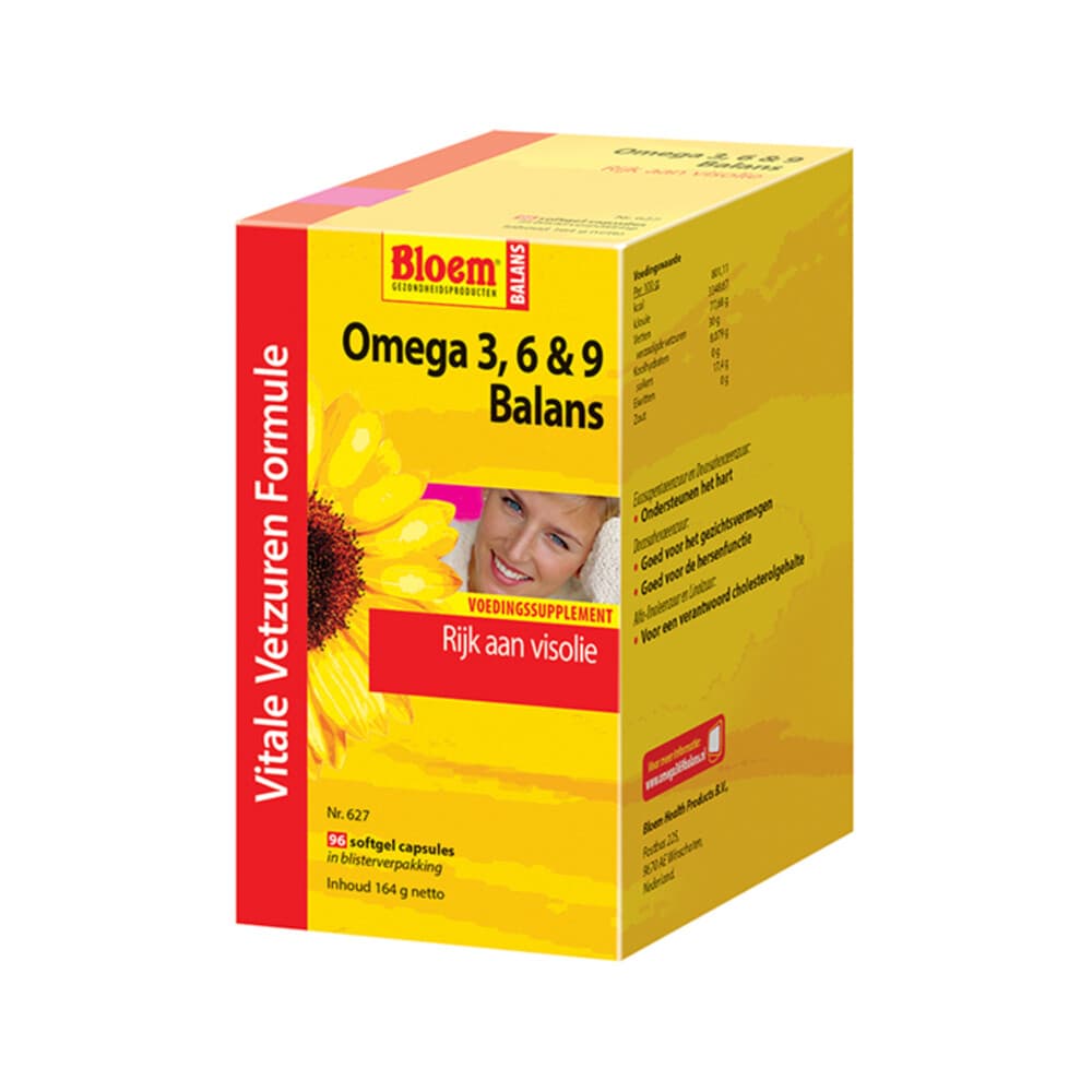 Gratis Verzending: Bloem Omega 3, 6&9 Balans 96 softgels