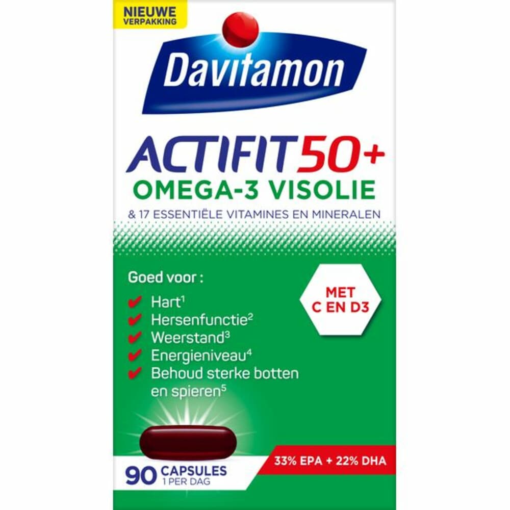 Gratis Verzending: Davitamon Actifit 50+ Omega-3 Visolie 90 capsules