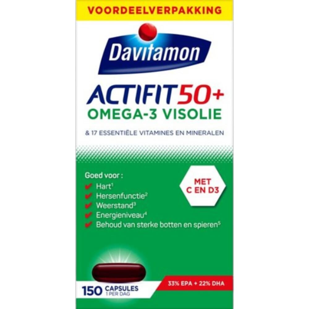 Gratis Verzending: Davitamon Actifit 50+ Omega-3 Visolie 150 capsules