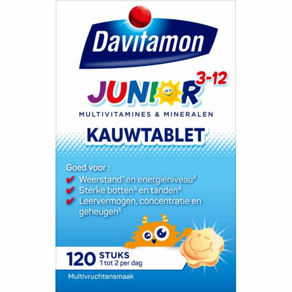 Gratis Verzending: Davitamon Junior 3+ Multivruchten 120 kauwtabletten