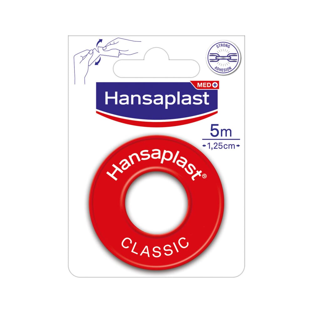 2e halve prijs: Hansaplast Hechttape Classic 5 m x 1,25 cm