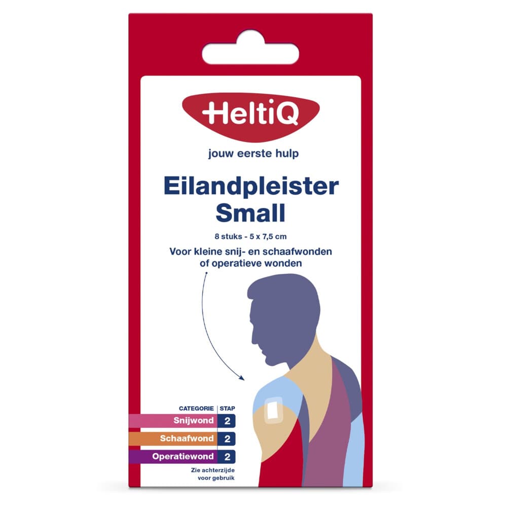 HeltiQ Eilandpleister Small 7,5 cm x 5 cm 8 stuks