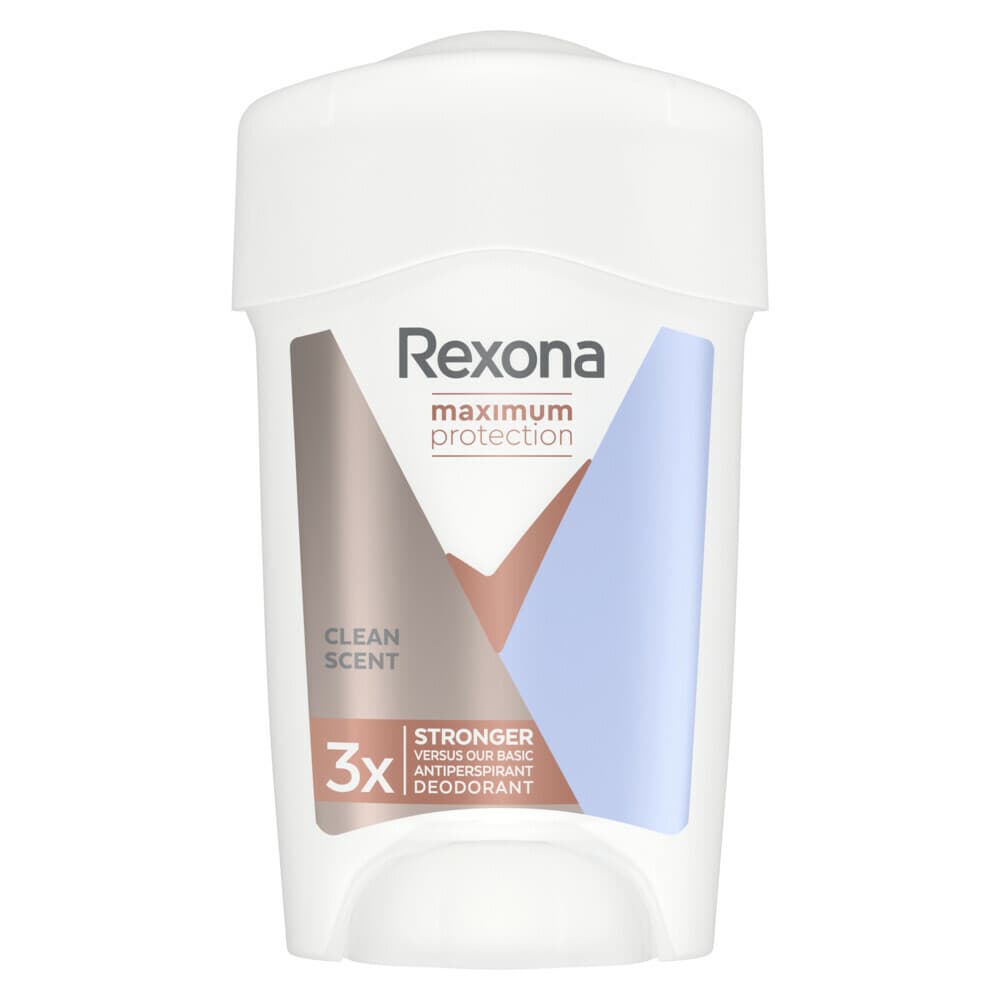 2+1 gratis: Rexona Deodorant Stick Cream Maximum Protection Clean Scent 45 ml