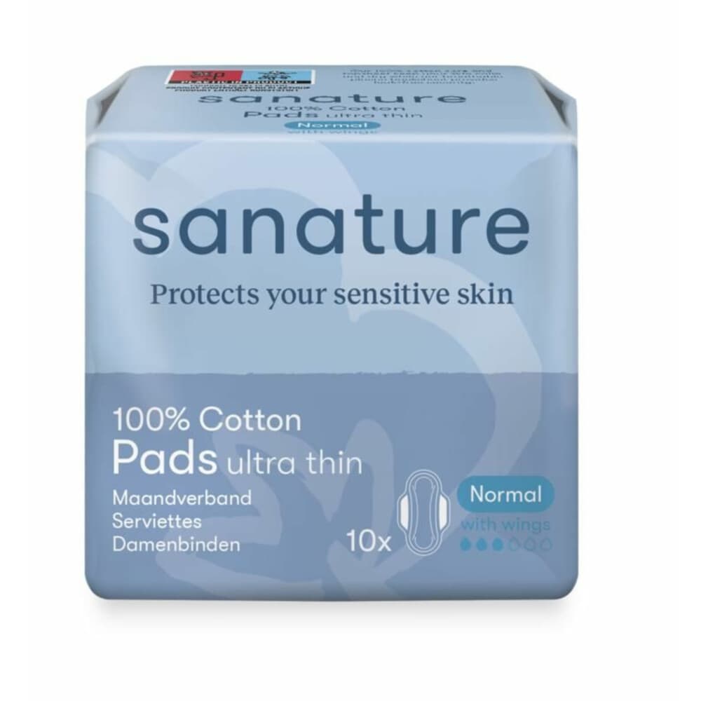 Sanature 100% Katoen Maandverband Normaal 10 stuks