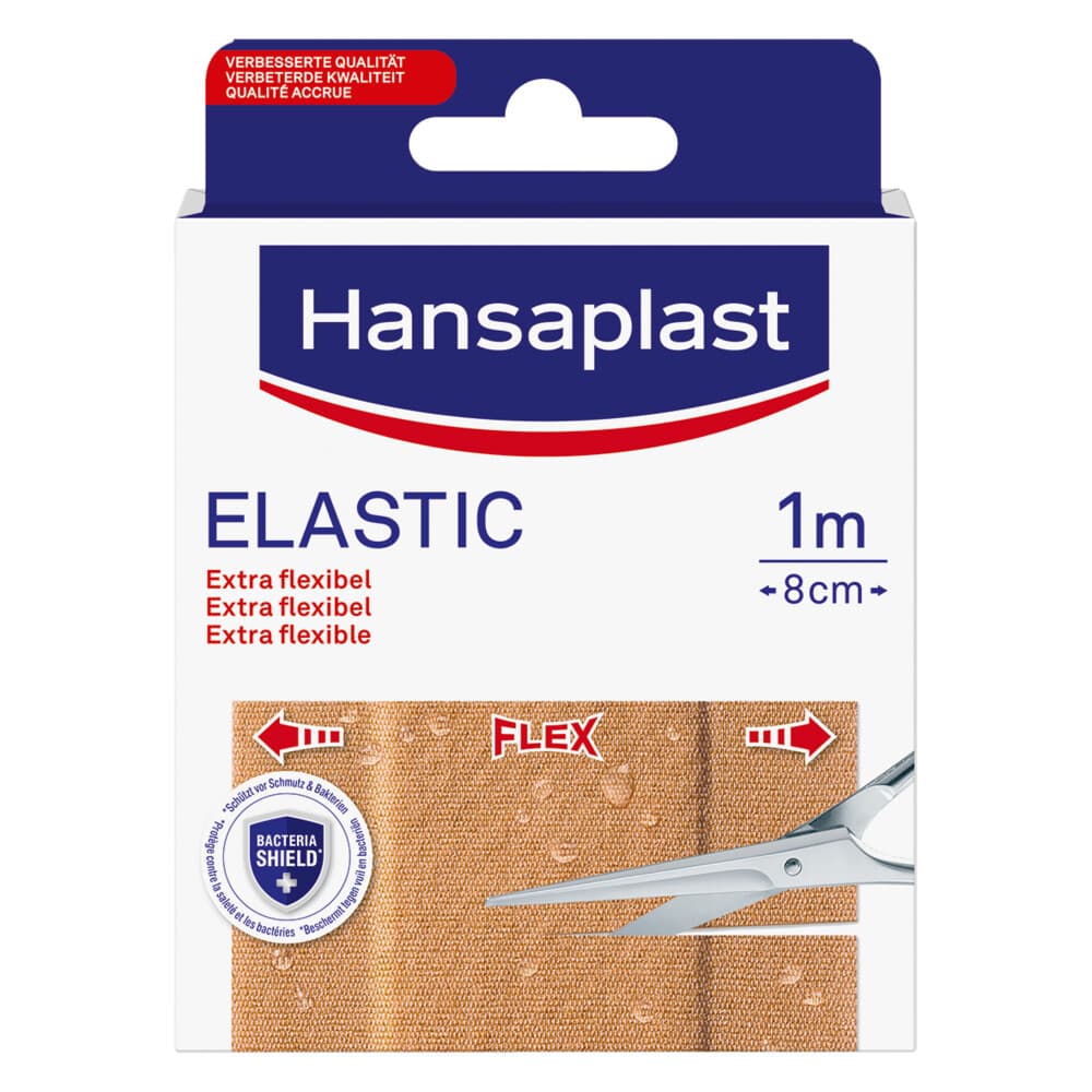 2x Hansaplast Elastic 1 m x 8 cm