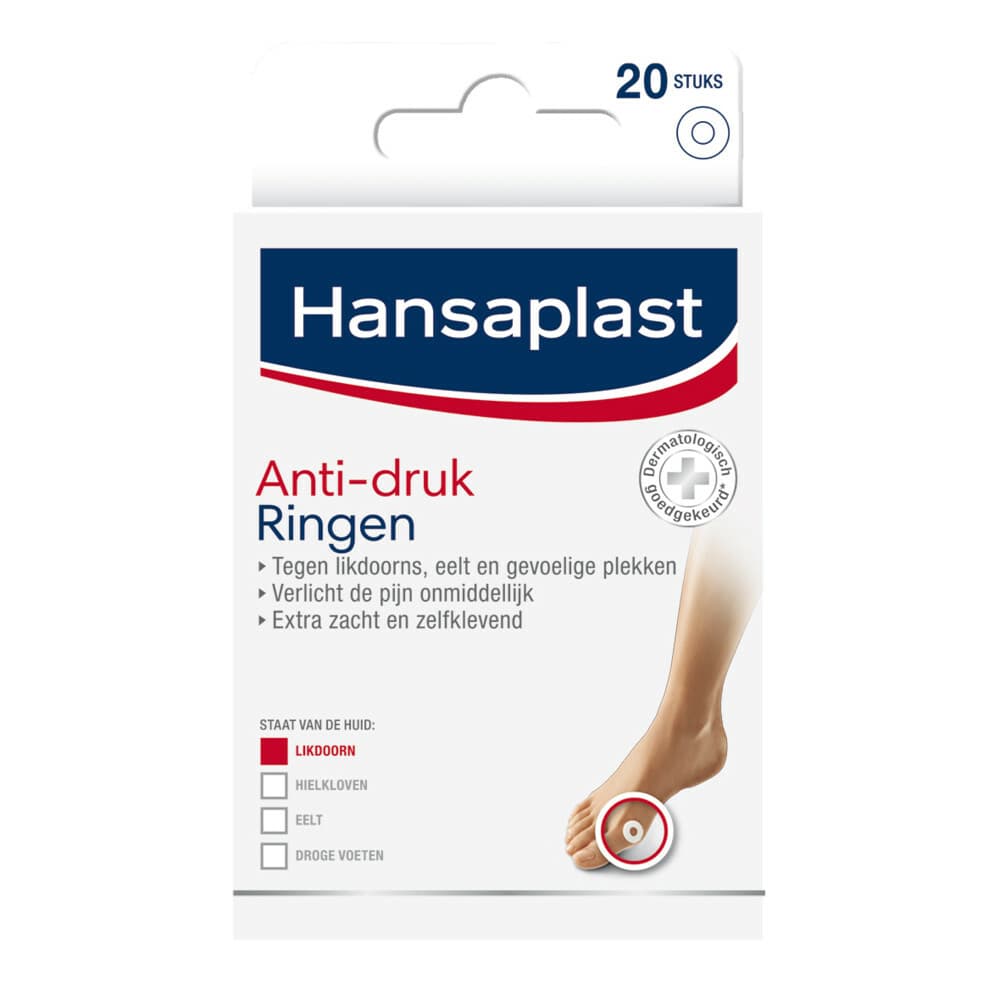 2x Hansaplast Anti-drukringen voor Likdoorns 20 stuks
