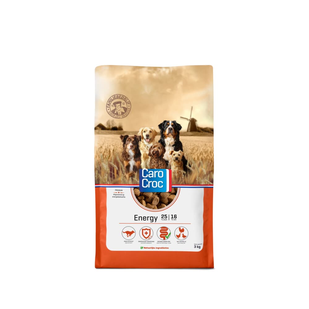 CaroCroc Hondenvoer Droog Energy 3 kg