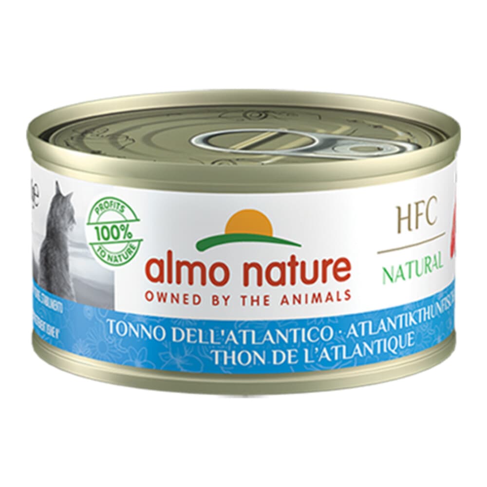 Almo Nature HFC Natural Kattenvoer Nat Blikje Atlantische Tonijn 70 gr