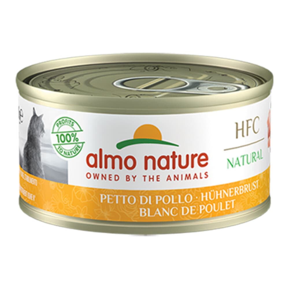 Almo Nature HFC Natural Kattenvoer Nat Blikje Kippenborst 70 gr