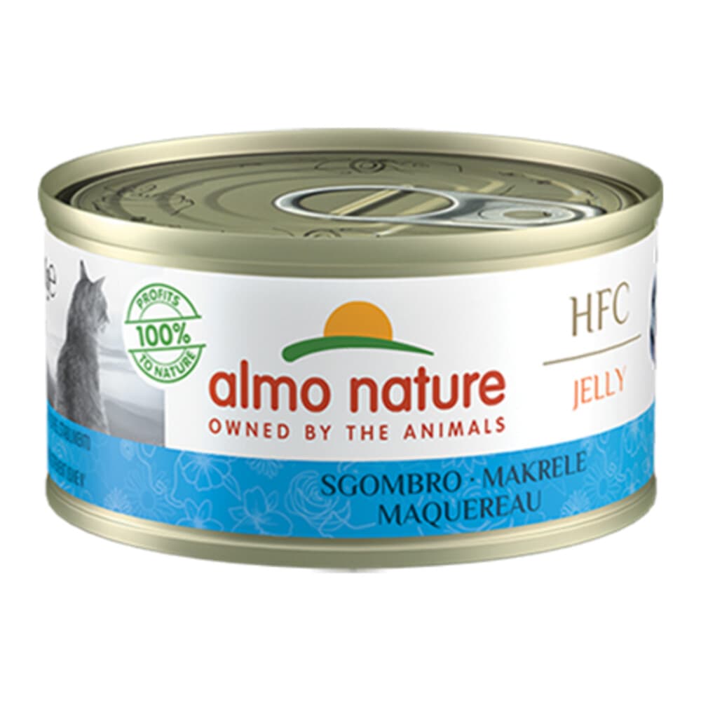 48x Almo Nature HFC Jelly Kattenvoer Nat Makreel 70 gr