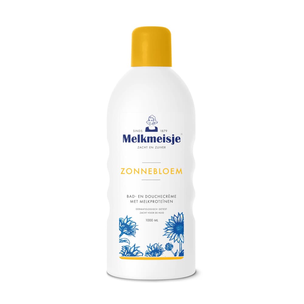 Melkmeisje Bad en Douche Crème Zonnebloem en Melk 1000 ml