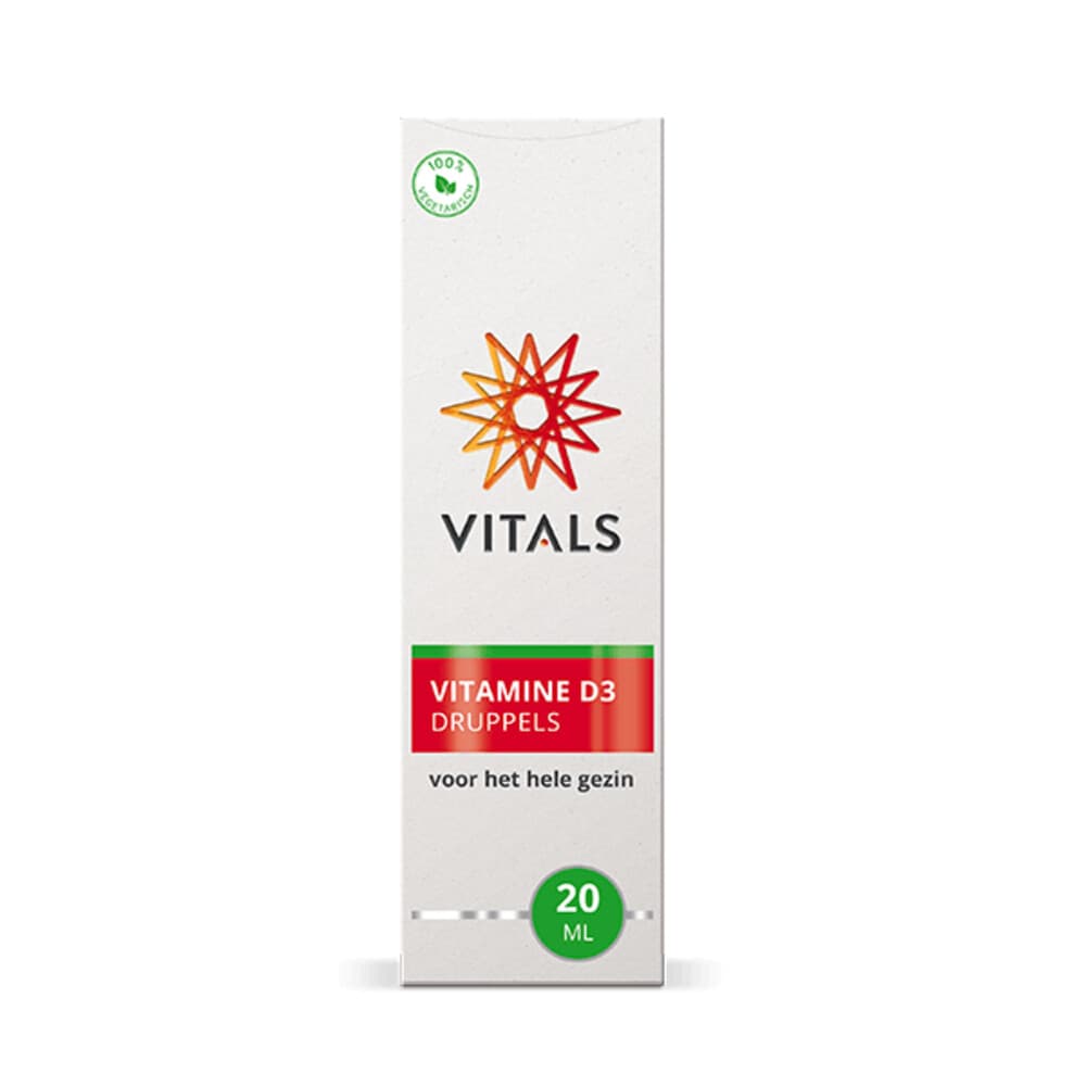 Gratis Verzending: 2x Vitals Vitamine D3 Druppels 20 ml