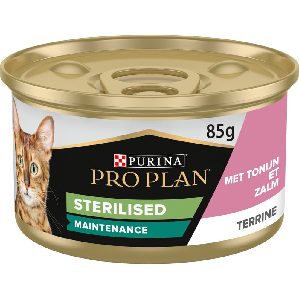24x Pro Plan Kattenvoer Nat Paté Sterilised Zalm&Tonijn 85 gr